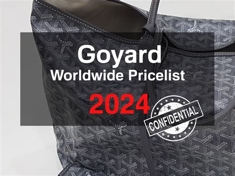 goyard 2023 pricing|2024 Goyard prices.